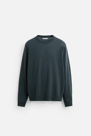 LIGHTWEIGHT 100% WOOL SWEATER - Bluish by Zara - Image 0