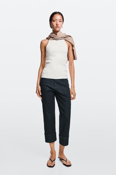 Zara Capri jeans with turn-up hems - Blue - Image 0