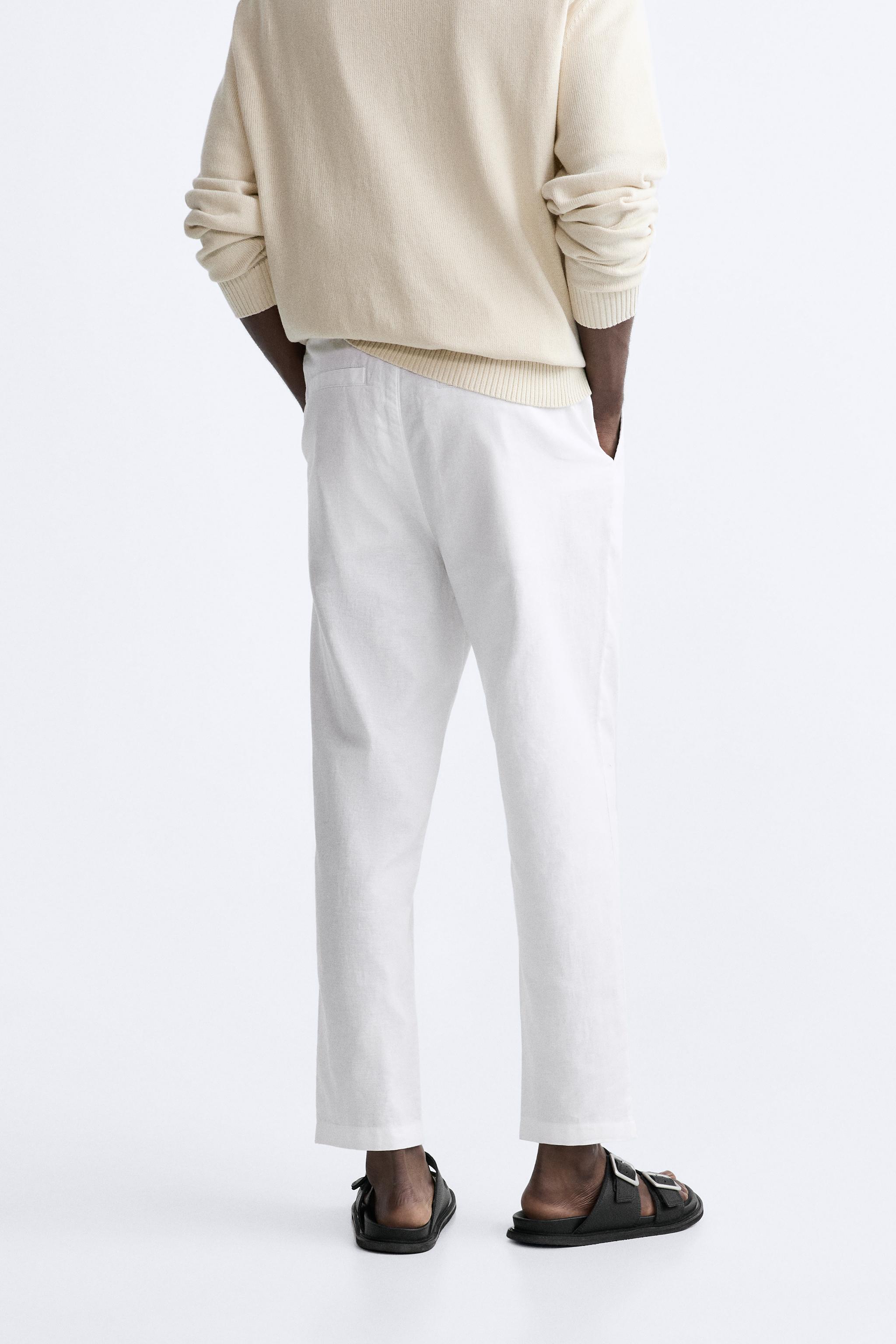 COTTON LINEN TROUSERS