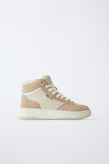 LINED HIGH-TOP SNEAKERS - Multicoloured by Zara