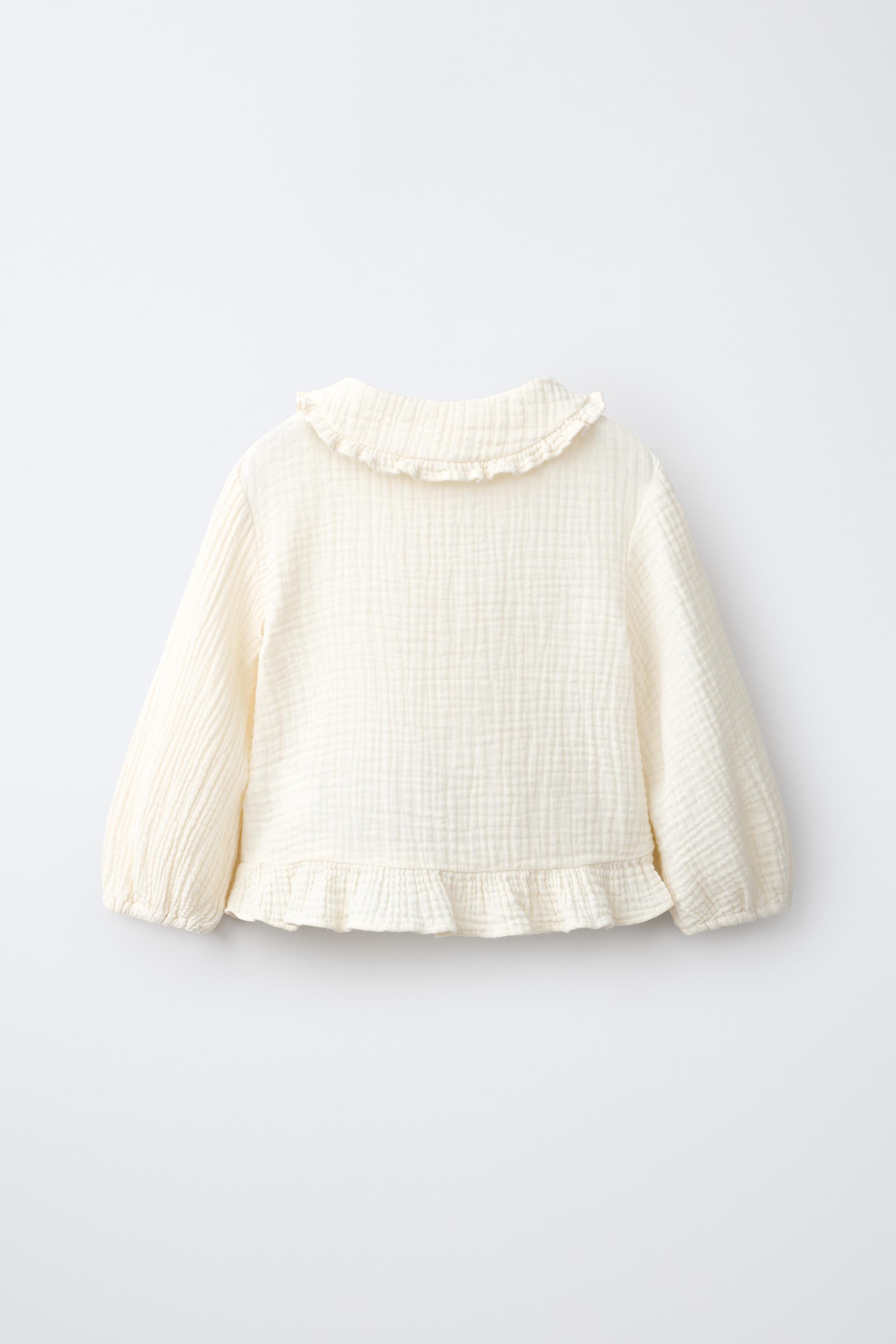 TEXTURED RUFFLE SHIRT