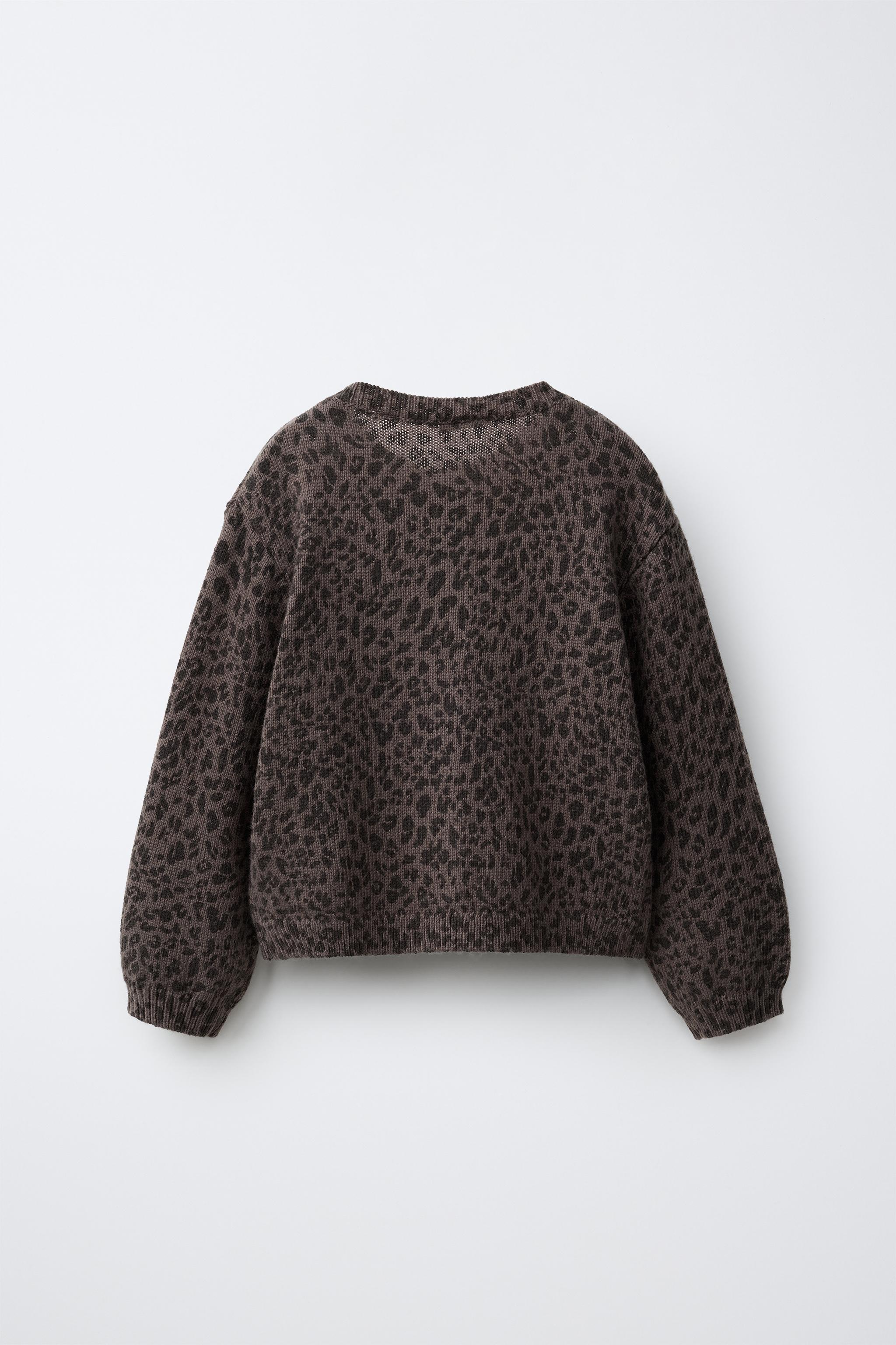 GILET EN MAILLE ANIMAL PRINT