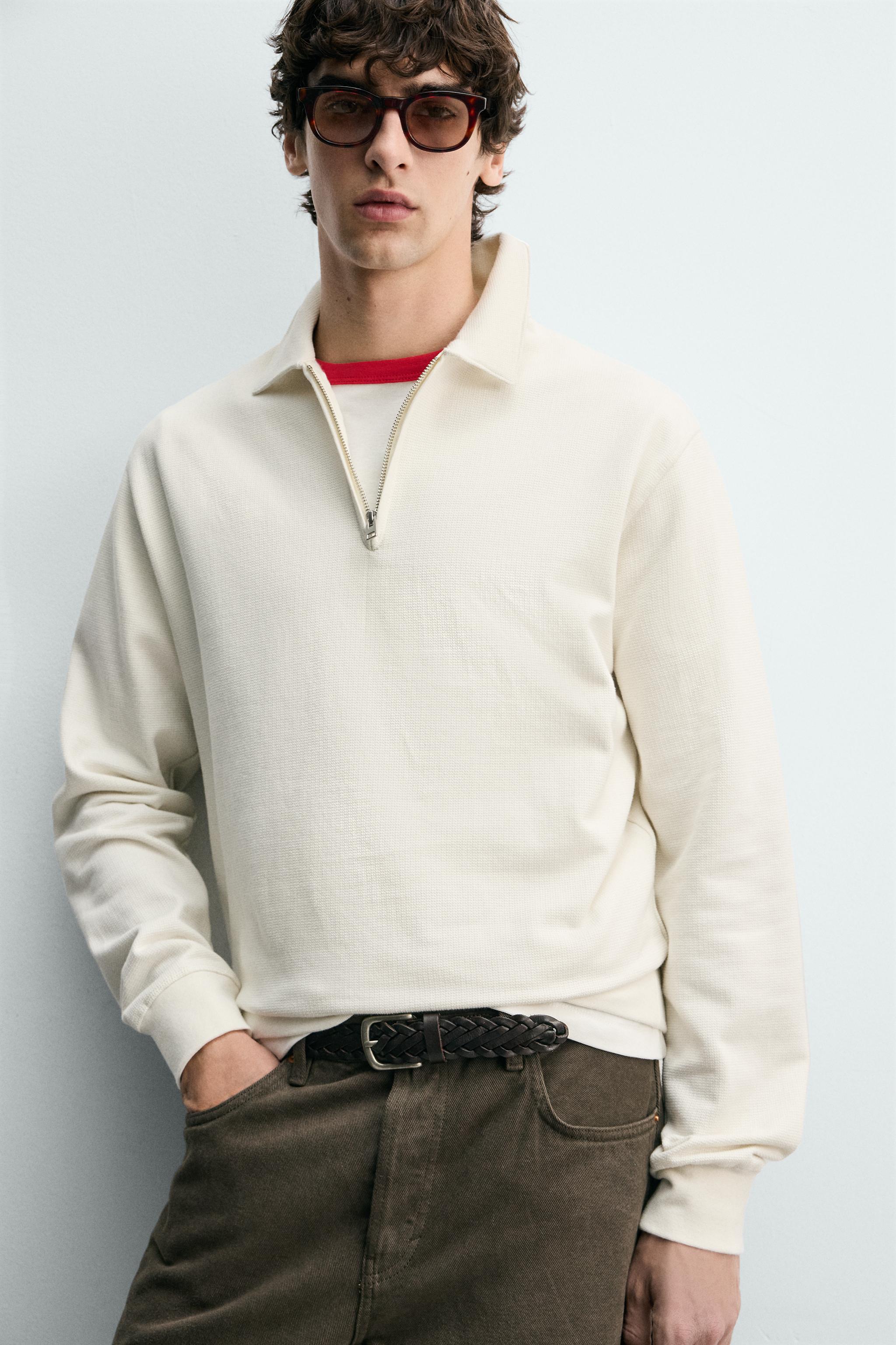 ZIP POLO SWEATSHIRT