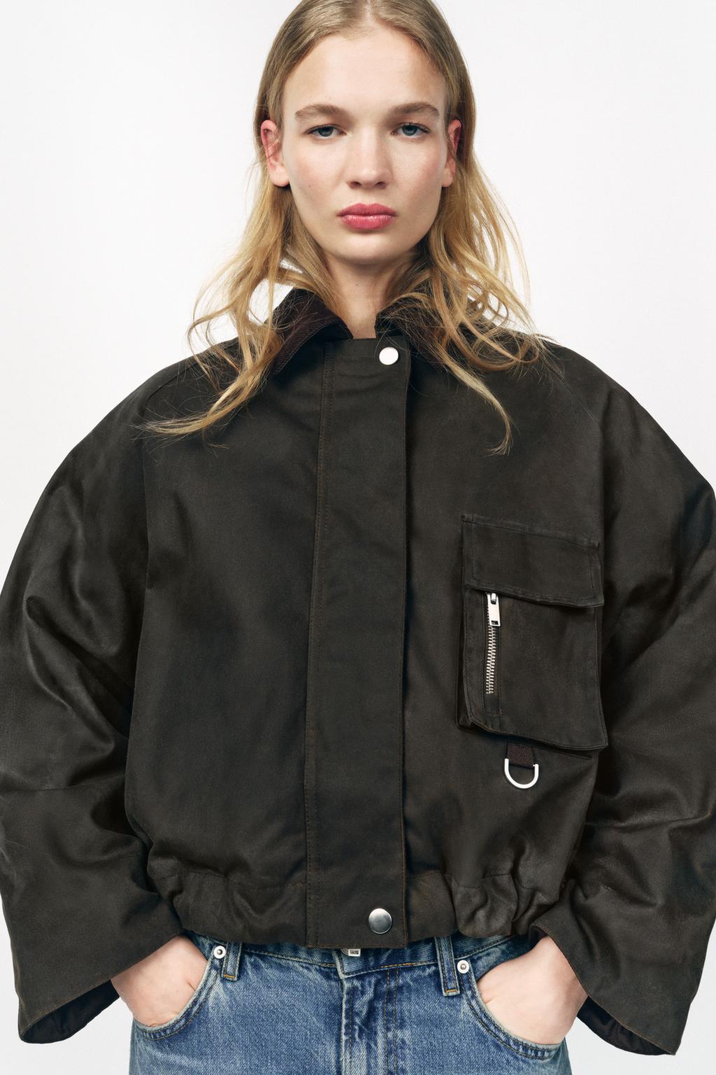 CORDUROY COLLAR WAXED JACKET ZW COLLECTION