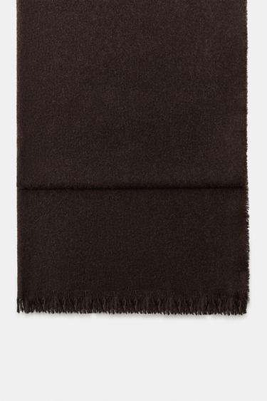 FOULARD UNI AVEC LAINE - Marron de Zara - Image 3