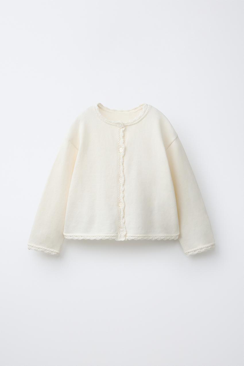 Zara - Open-Knit Cardigan - Ecru - 1 Years (33,9 Inches) - Kids Zara - Open-Knit Cardigan - Ecru - 1 Years (33,9 Inches) - Kids