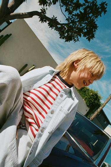 SOBRECAMISA DENIM ESPIGA - Urdin argia, Zara-rena