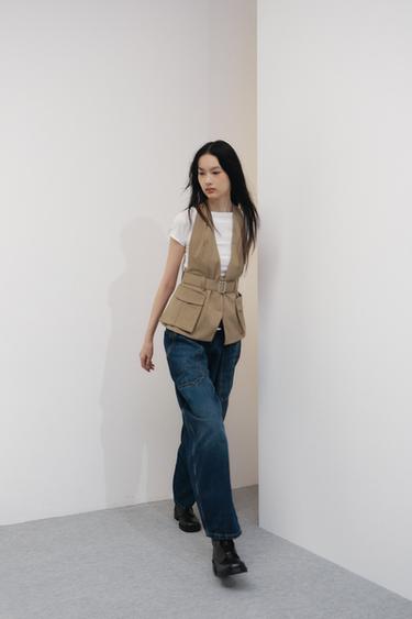 ZW COLLECTION BALLOON JEANS - Blue by Zara