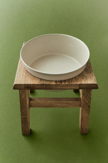 Zara PET FOOD BOWL WITH STAND - Brown