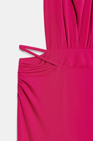 ROBE FLUIDE CUT OUT - Fuchsia de Zara - Image 6