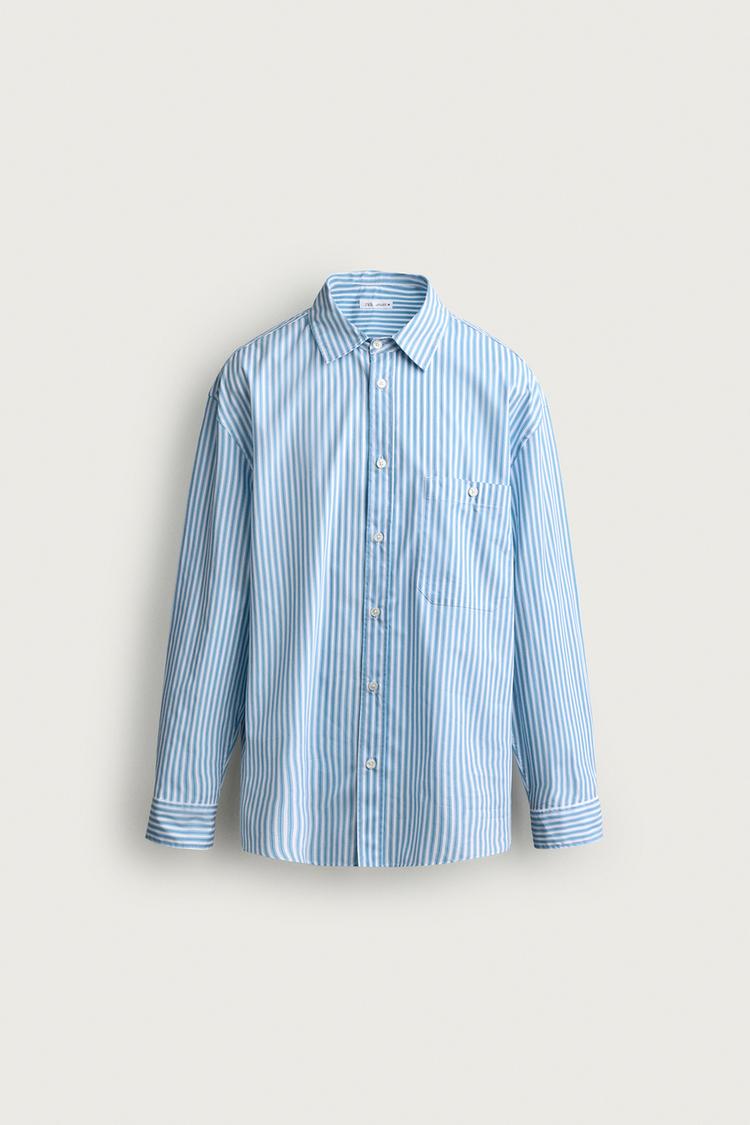 STRIPED BOXY FIT SHIRT