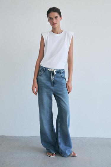 ZW COLLECTION RELAXED FIT MID-RISE JEANS - Blue by Zara - Image 0