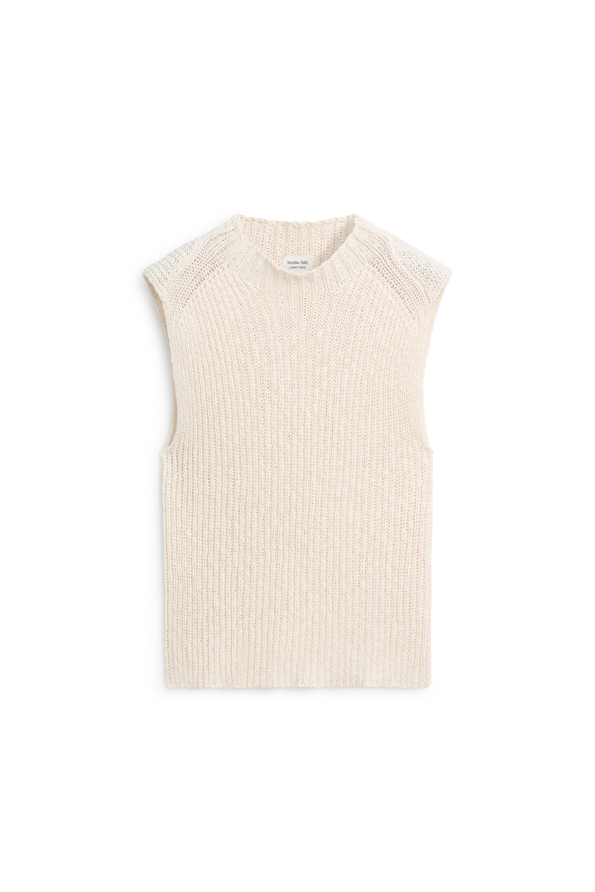 Top ajouré col montant en lin - LIMITED EDITION