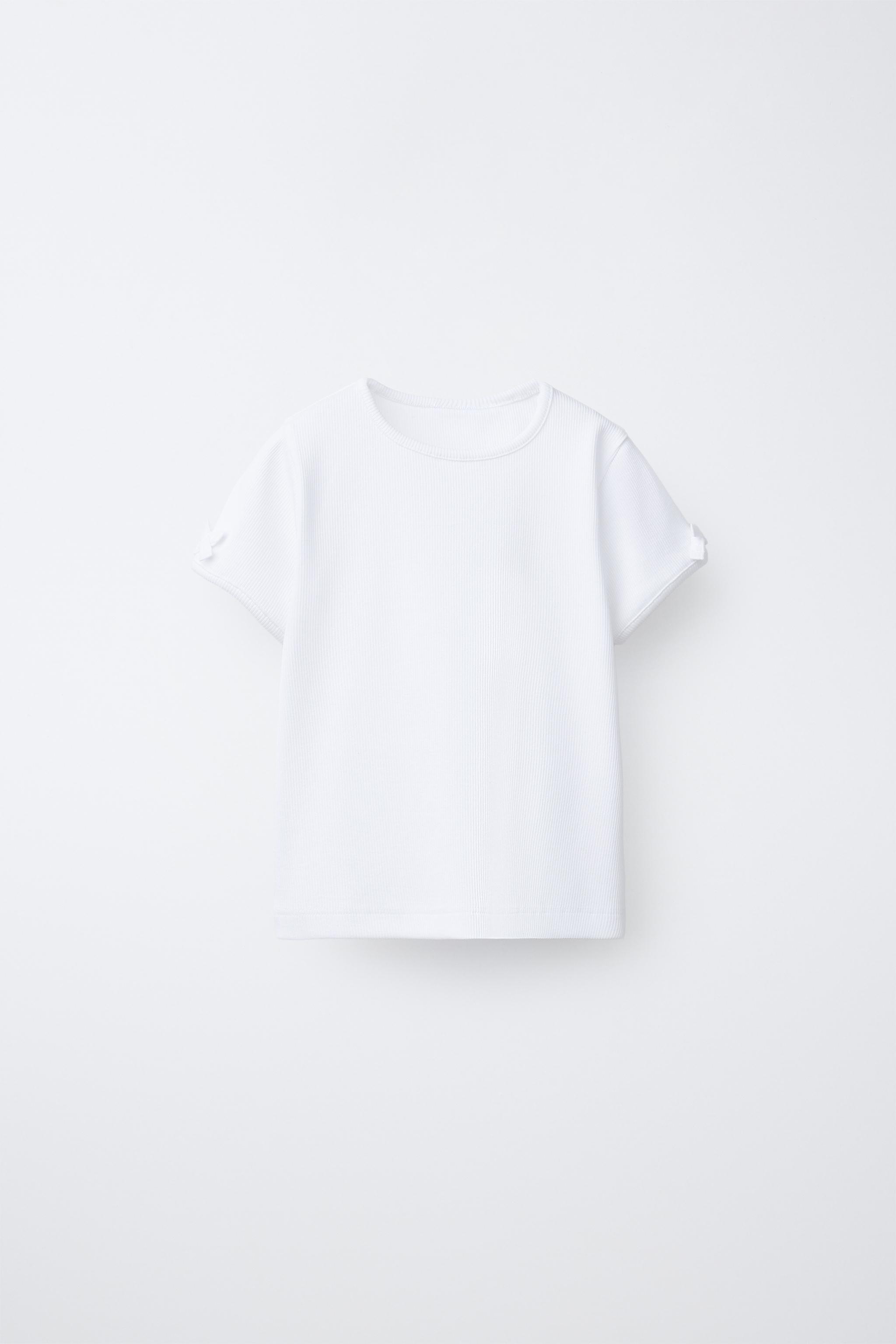T-SHIRT CÔTELÉ À RAYURES ET LACETS