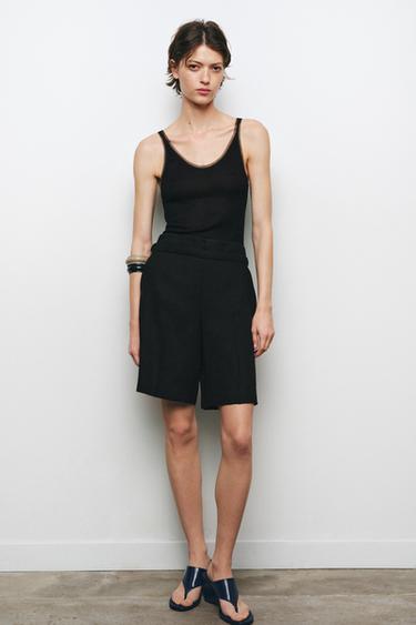 CONTRAST TULLE TOP - Black by Zara - Image 0