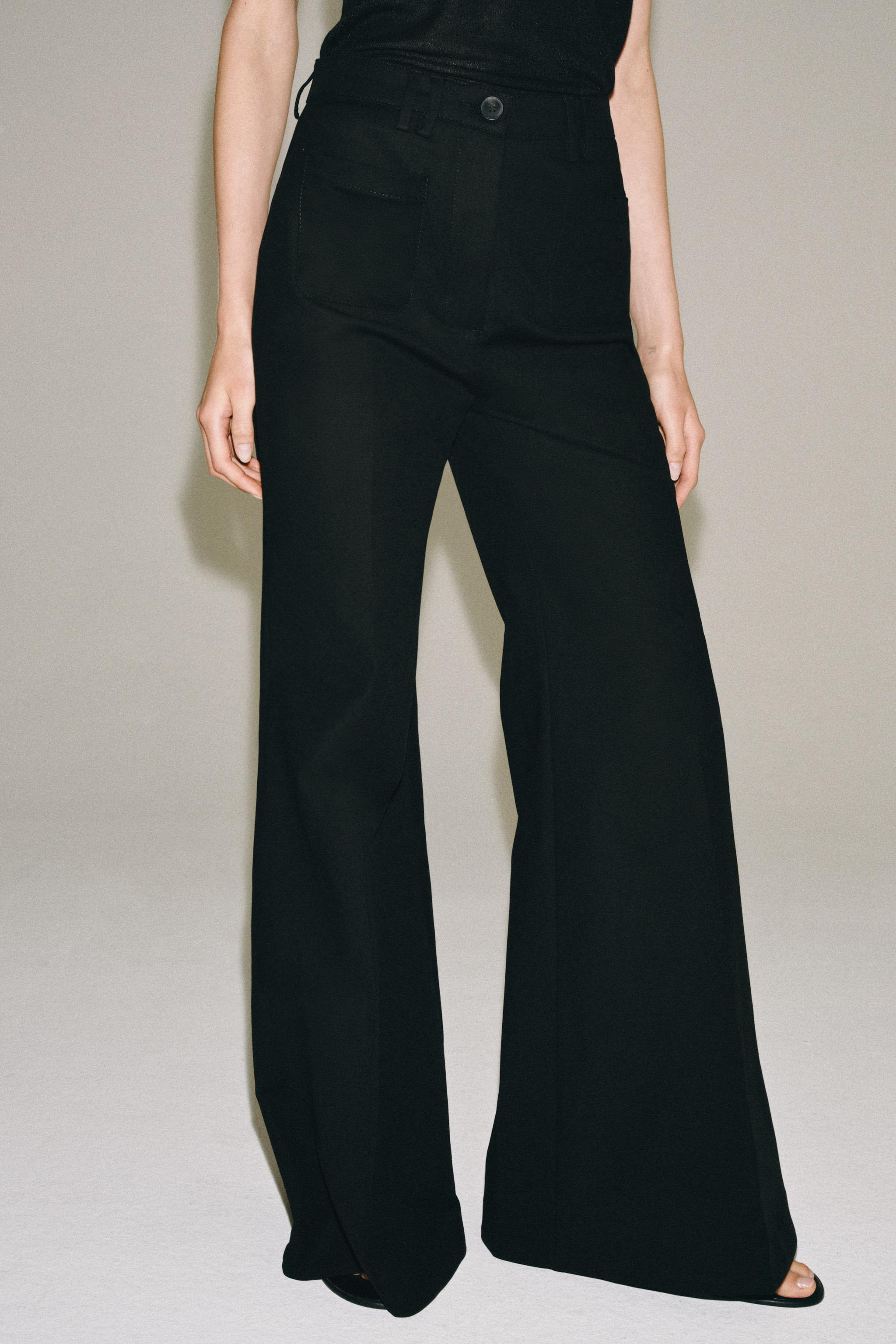 ZW COLLECTION FLARE PANTS - Black | ZARA Canada