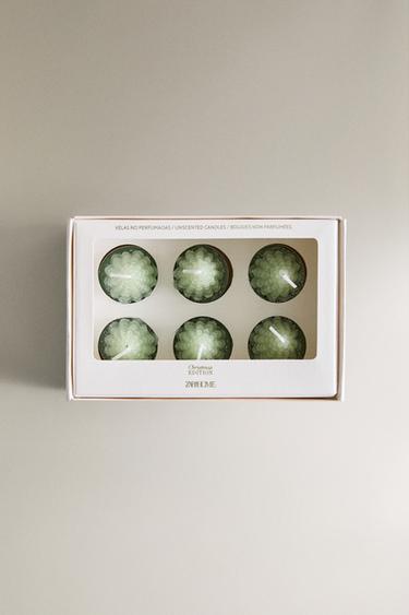 PACK OF CHRISTMAS TREE CANDLES (PACK OF 6) - Light green by Zara - Image 3