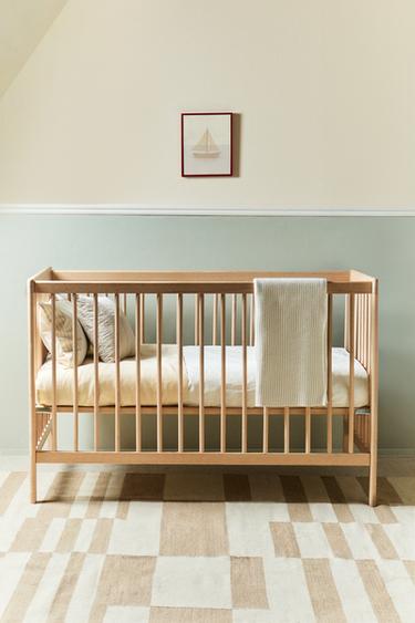 CLASSIC WOODEN COT - Light beige by Zara