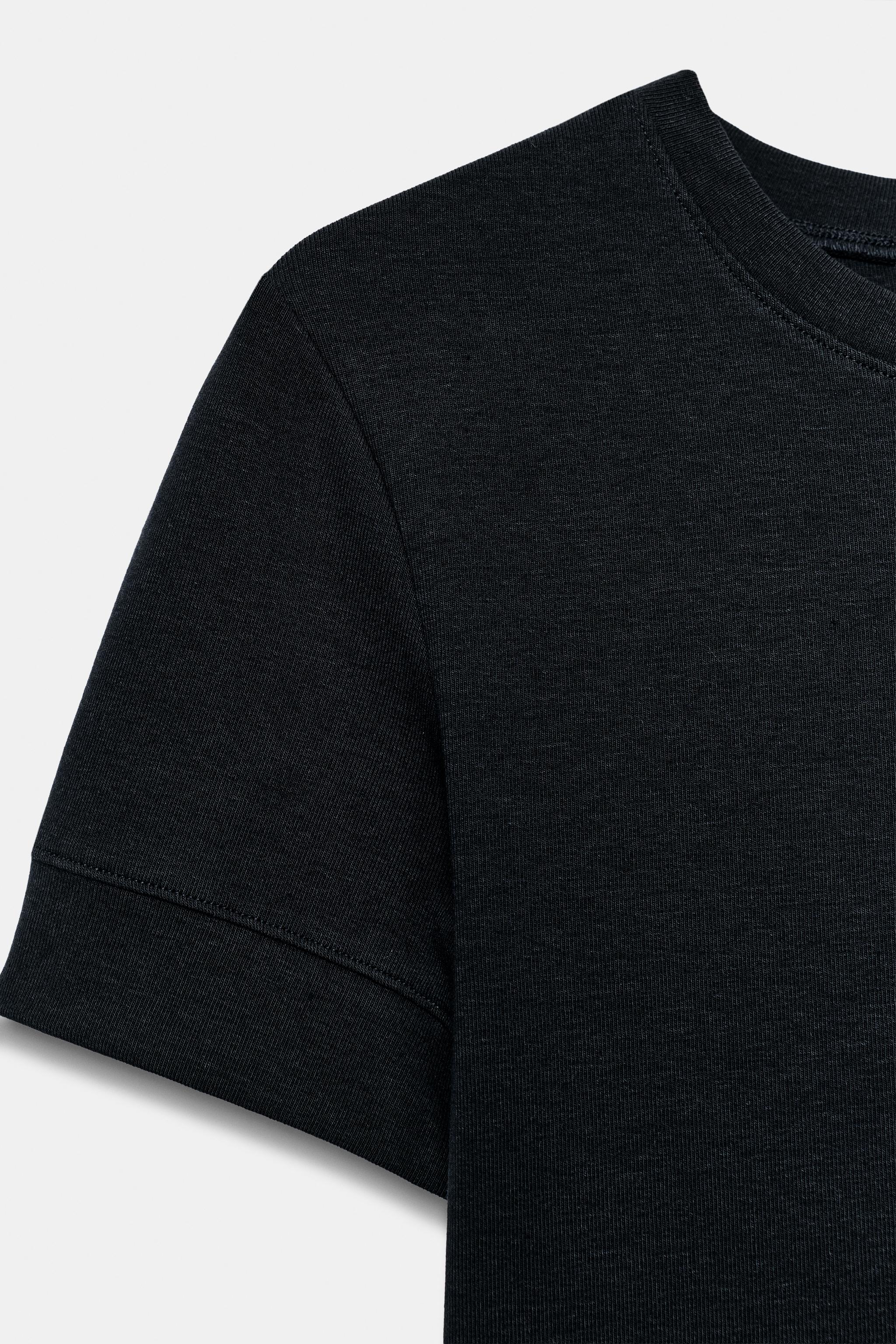 Zara MİNİMAL KISA KOLLU T-SHIRT görsel 7