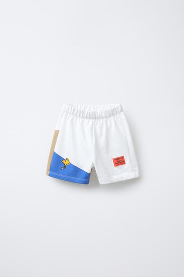 ENSEMBLE DE JOGGING T-SHIRT ET BERMUDA SNOOPY PEANUTS™ - Vert / Écru de Zara - Image 3