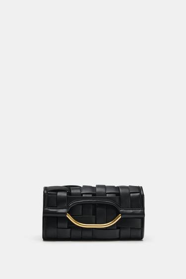 BOLSA EFEITO TRANÇADO - Preto da Zara - Imagem 0