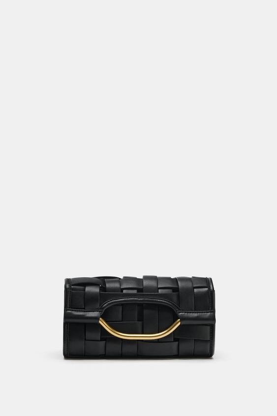 WOVEN-EFFECT BAG - Black by Zara - Image 0