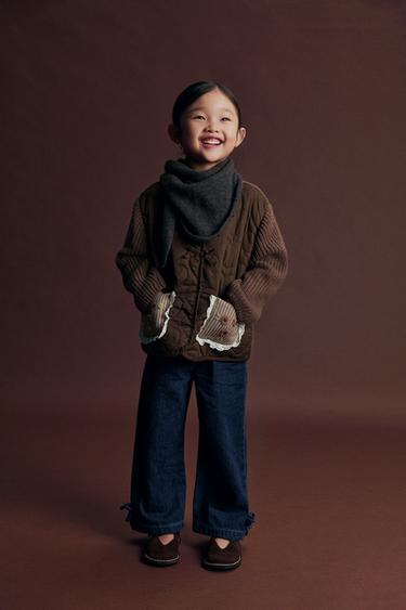 COMBINED KNIT QUILTED JACKET - Chocolate by Zara - Image 5