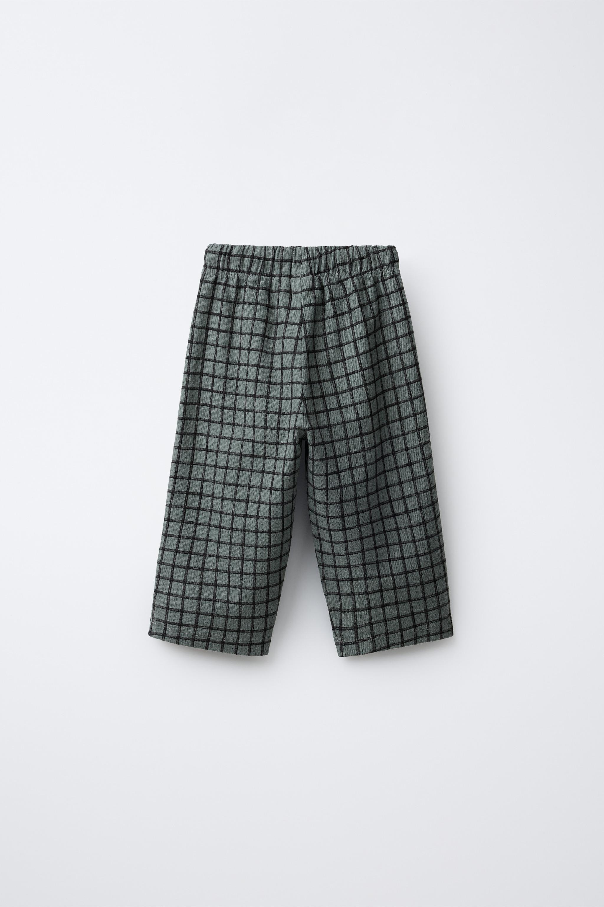 PLAID STRAIGHT PANTS
