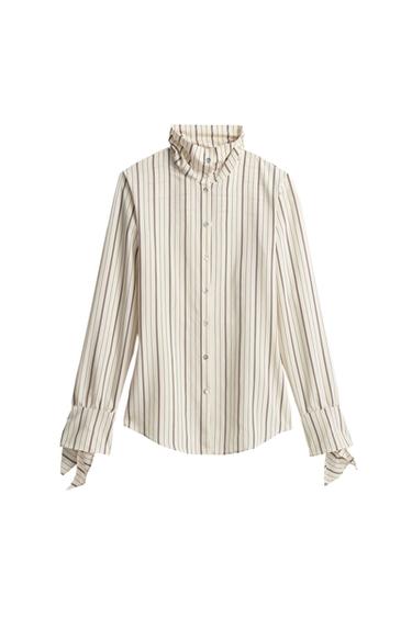 Zaras RANDIG SKJORTA MED STÅKRAGE LIMITED EDITION - randing