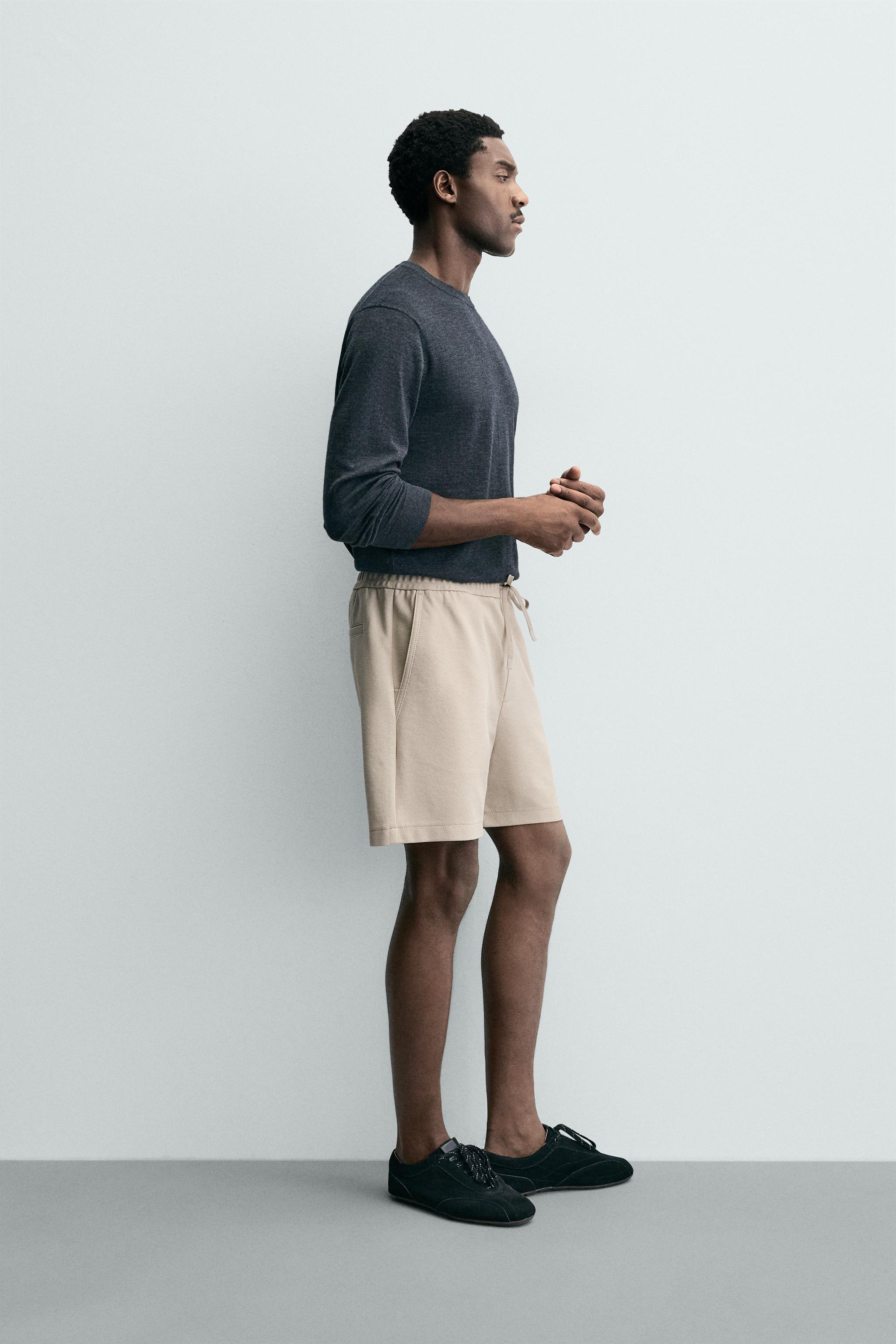 Детские шорты Zara COMFORT TEXTURED SHORTS — фото 4