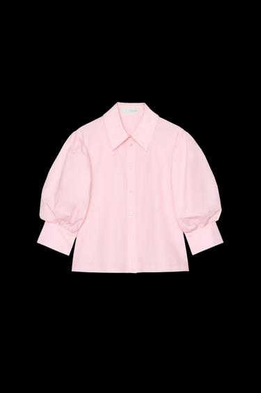 ZW COLLECTION POPLIN SHIRT - Pastel pink by Zara - Image 0