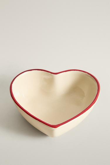CHRISTMAS HEART CERAMIC BOWL — White 2