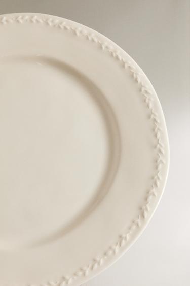ASSIETTE PLATE FAÏENCE BORD RELIEF - Crème de Zara - Image 2
