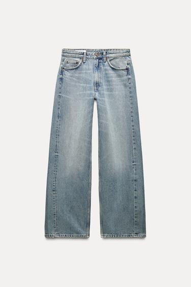 Zara MID-RISE FULL LENGTH JEANS - Blue