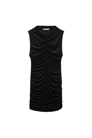 DRESS WITH RUCHING