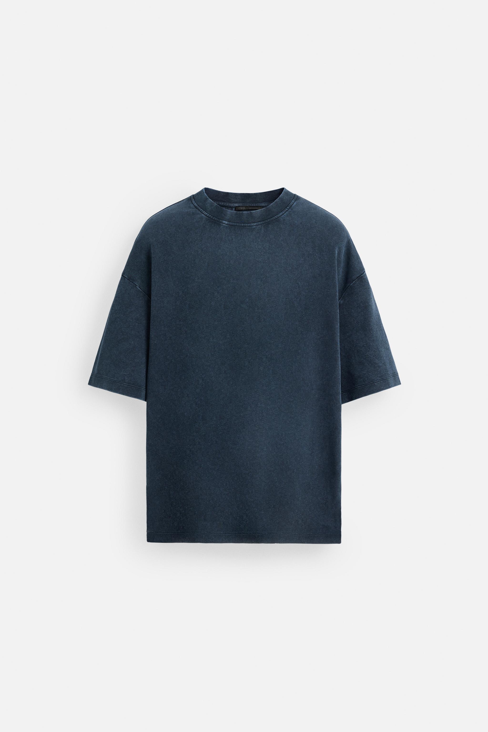 ウォッシュ加工リラックスフィットTシャツ - ライム | ZARA
