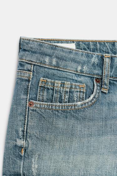 TRF LOW-RISE DENIM MINI SHORTS - Blue by Zara - Image 7
