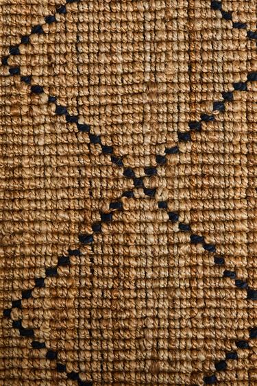 DIAMOND JUTE RUG - Mid-blue by Zara