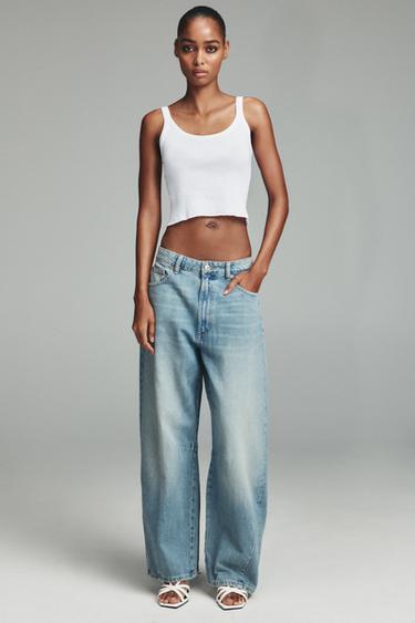 JEANS TRF BALLOON BAGGY DE CINTURA MÉDIA - Índigo da Zara