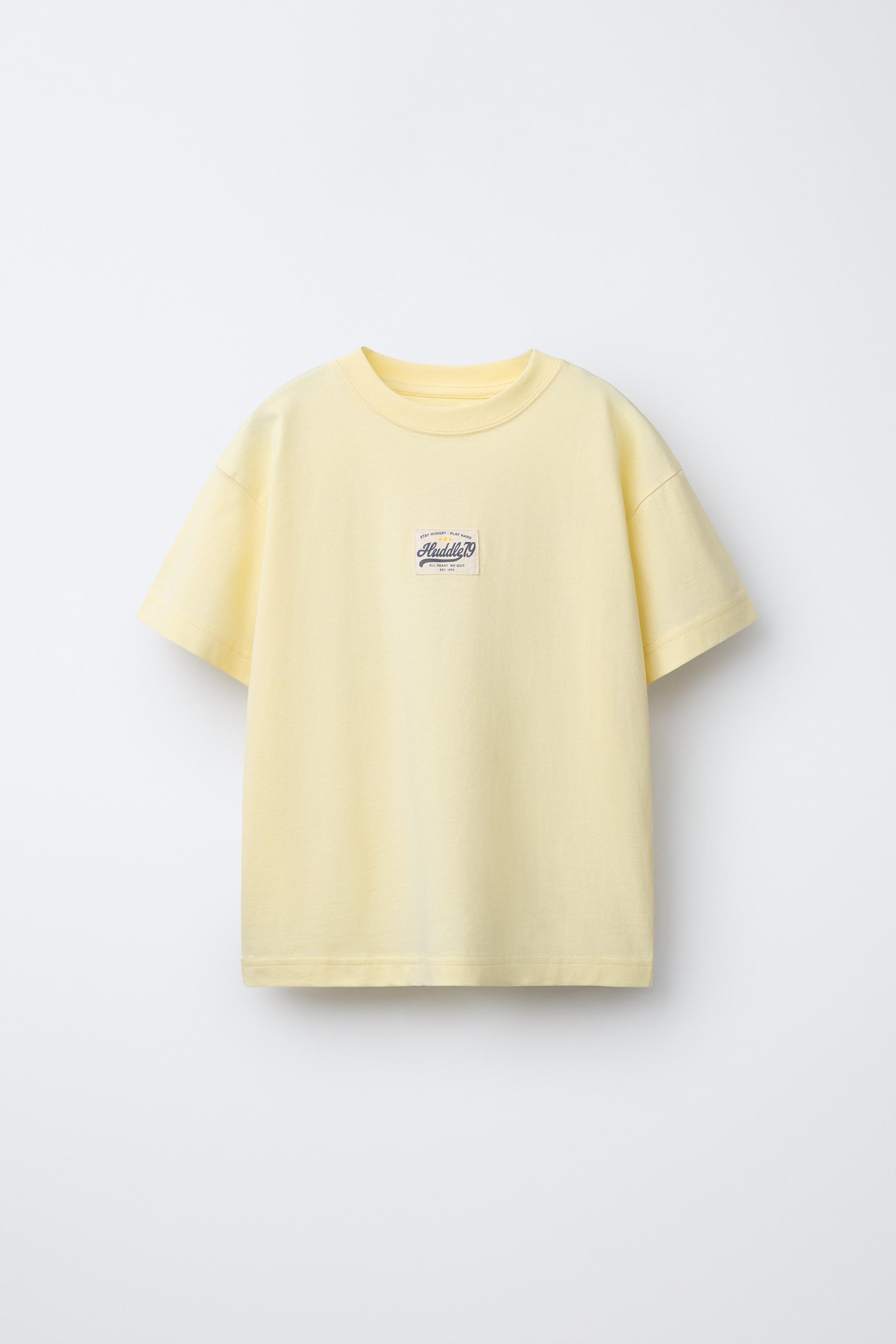 テキストジョギングTシャツ - イエロー | ZARA Japan / 日本