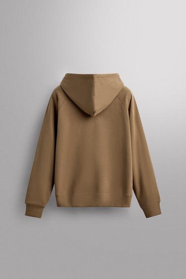 ZIP-UP HOODIE - camel by Zara - Image 1