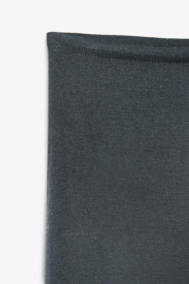 Zara SOFT MODAL SKIRT - Dark anthracite