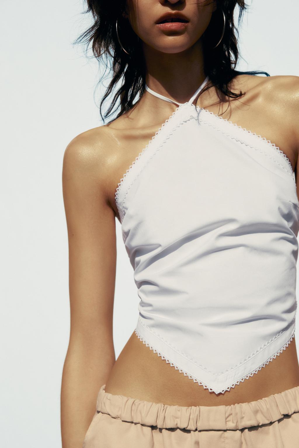 KNOTTED HALTER TOP