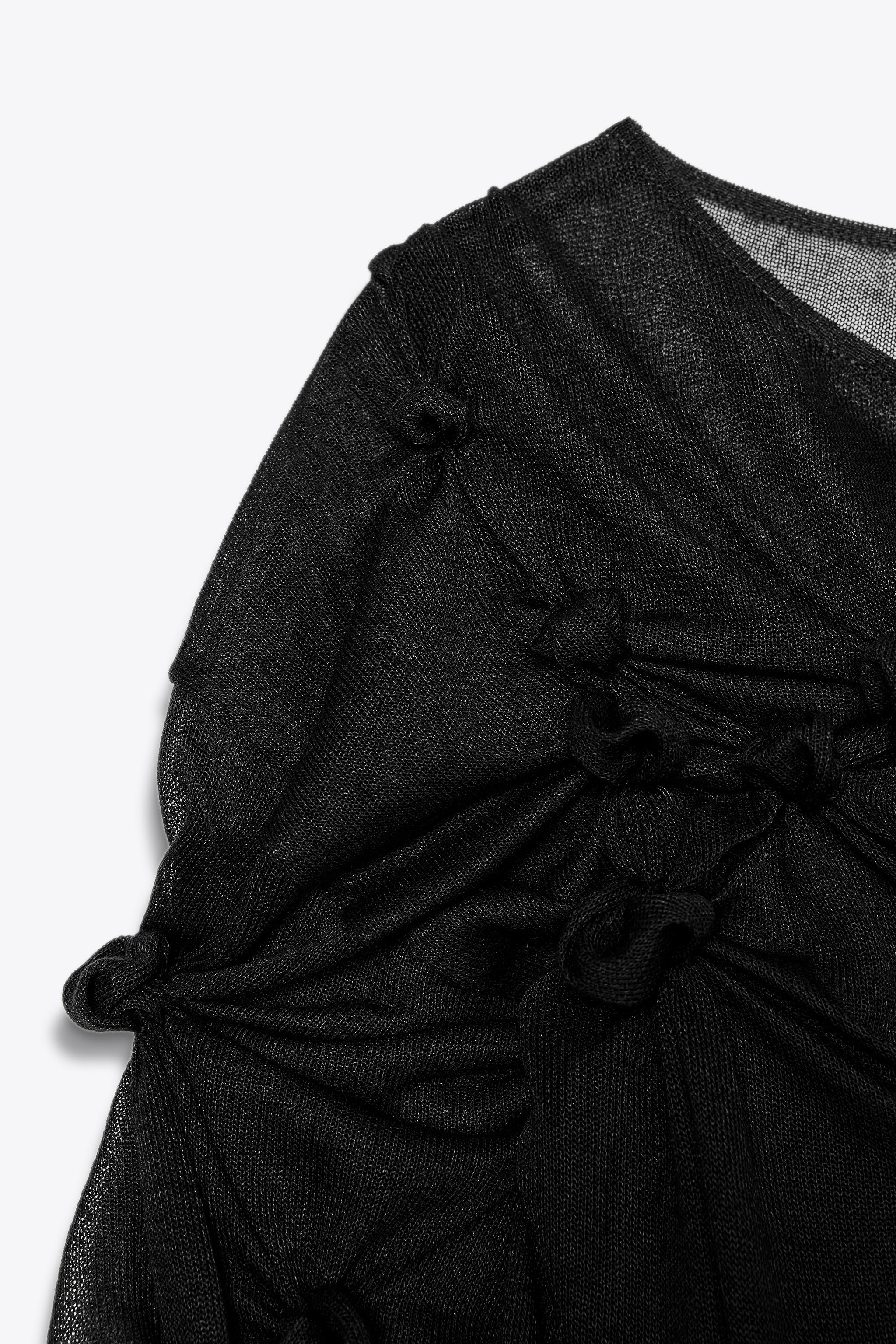ノット ギャザーセーター X FANGLU LIN - ブラック | ZARA Japan