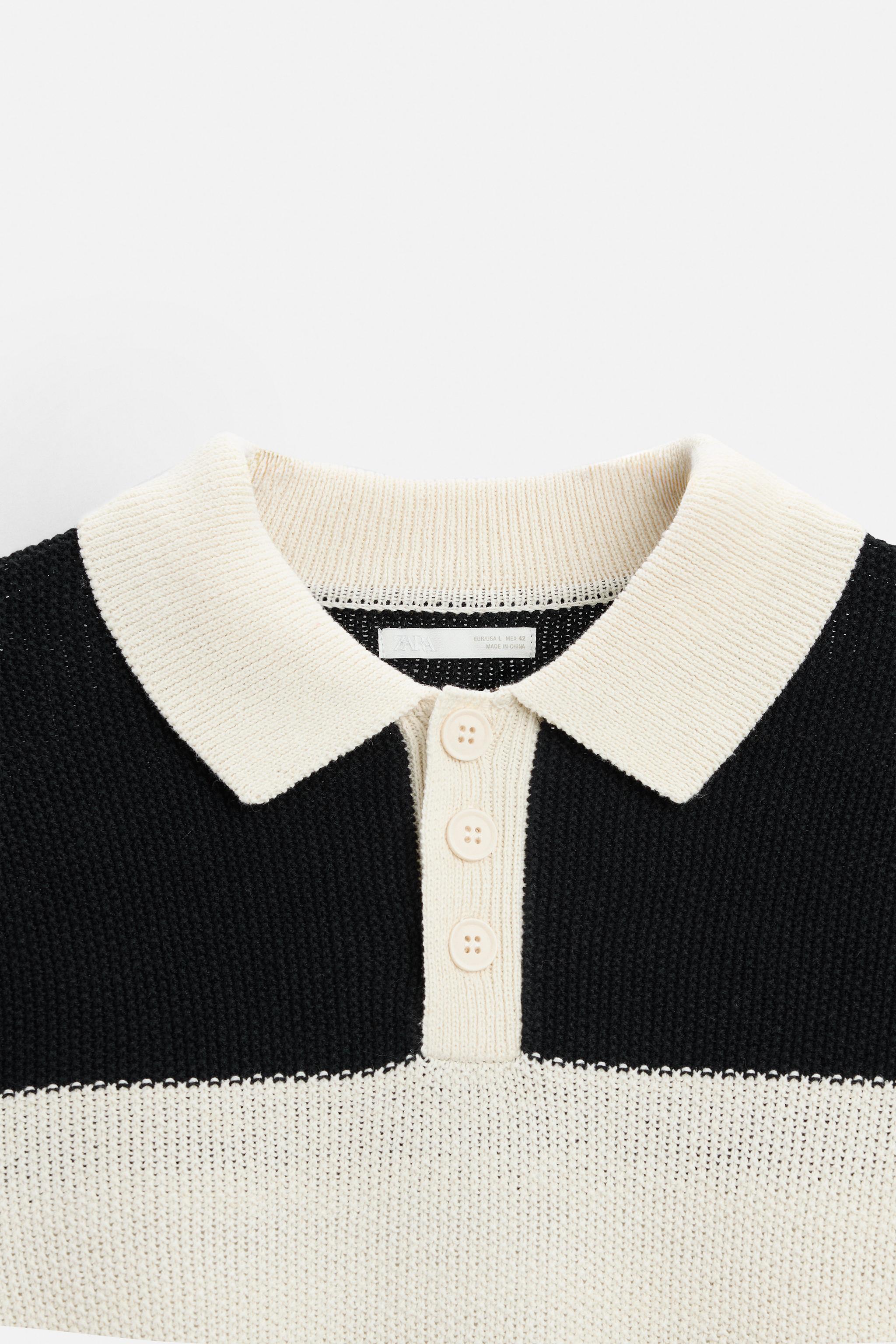 LINEN - COTTON KNIT POLO - striped | ZARA United States