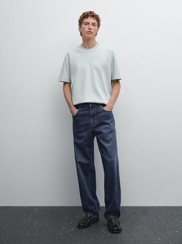 Zara 100% cotton medium weight T-shirt - Turquoise