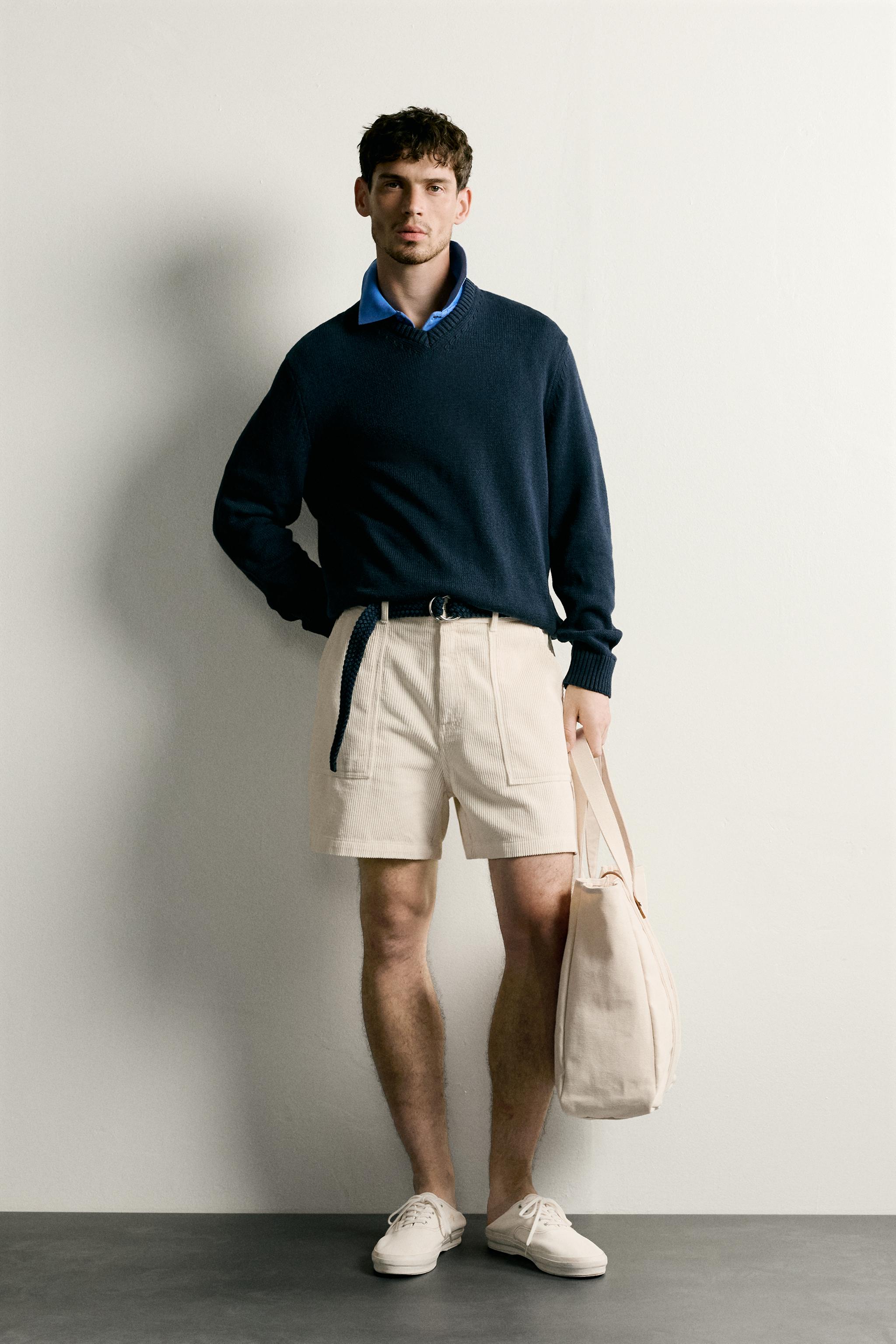 REGULAR FIT CORDUROY BERMUDA SHORTS