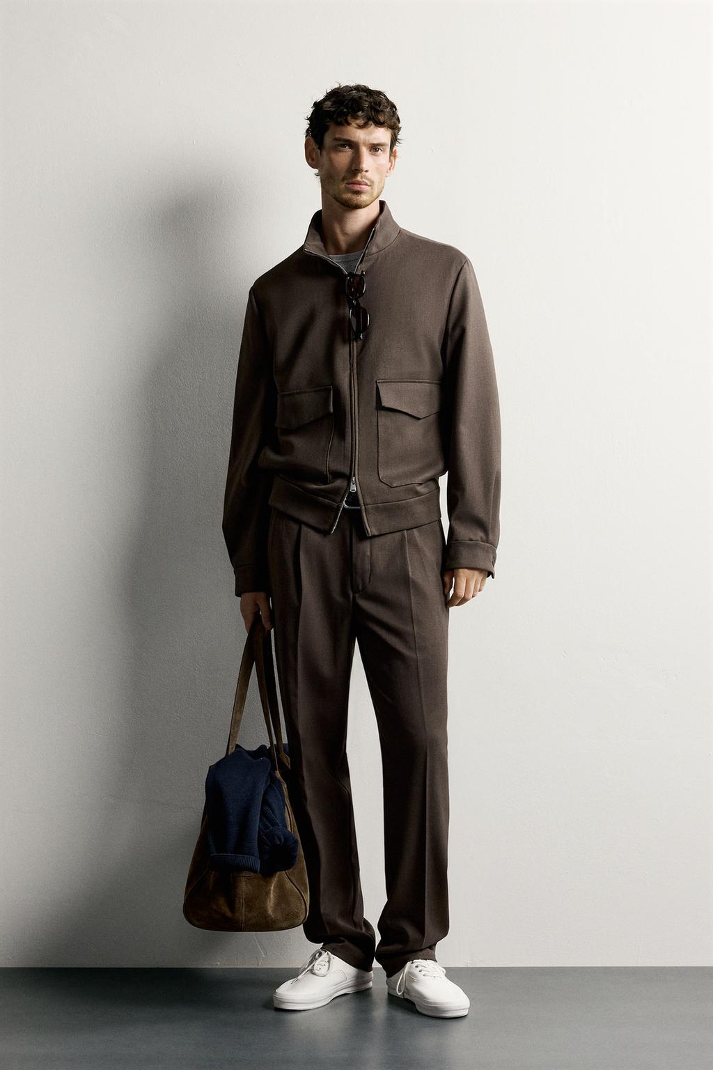 REGULAR FIT ZIP OVERSHIRT