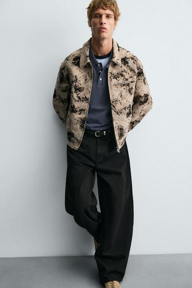 TEXTURED JACQUARD JACKET - Brown / Ecru by Zara - Image 5
