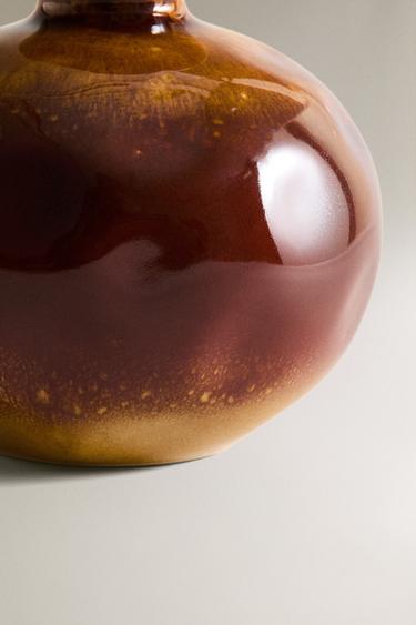 SHORT COLOURED CERAMIC VASE - Khaki by Zara - Image 3